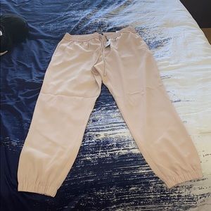 Pink jogger dress pants